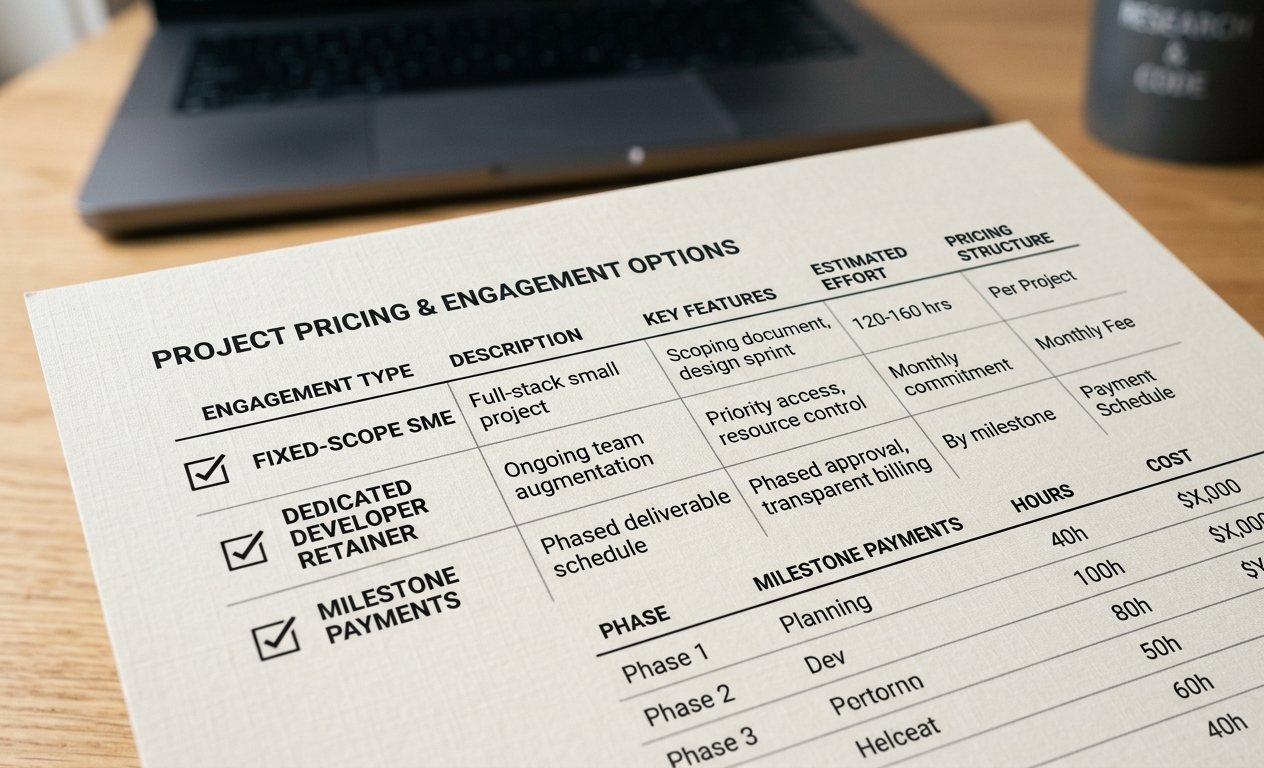Averon Labs transparent pricing and scope estimator